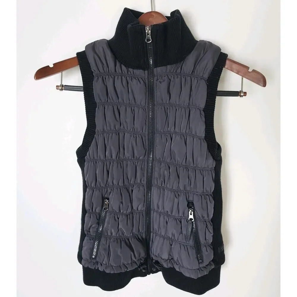 Calvin Klein Performance Quilted MP 3 Pocket Puffer Vest Womens M Zip Front Y2K - Picture 9 of 9